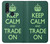 W3862 Keep Calm and Trade On Hülle Schutzhülle Taschen und Leder Flip für Motorola One Action (Moto P40 Power)