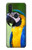 W3888 Macaw Face Bird Hülle Schutzhülle Taschen und Leder Flip für Motorola One Action (Moto P40 Power)