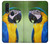 W3888 Macaw Face Bird Hülle Schutzhülle Taschen und Leder Flip für Motorola One Action (Moto P40 Power)