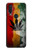 W3890 Reggae Rasta Flag Smoke Hülle Schutzhülle Taschen und Leder Flip für Motorola One Action (Moto P40 Power)