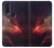 W3897 Red Nebula Space Hülle Schutzhülle Taschen und Leder Flip für Motorola One Action (Moto P40 Power)