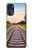 W3866 Railway Straight Train Track Hülle Schutzhülle Taschen und Leder Flip für Motorola Moto G (2022)