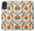 W3883 Fruit Pattern Hülle Schutzhülle Taschen und Leder Flip für Motorola Moto G (2022)