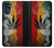 W3890 Reggae Rasta Flag Smoke Hülle Schutzhülle Taschen und Leder Flip für Motorola Moto G (2022)