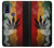 W3890 Reggae Rasta Flag Smoke Hülle Schutzhülle Taschen und Leder Flip für Motorola G Pure