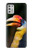 W3876 Colorful Hornbill Hülle Schutzhülle Taschen und Leder Flip für Motorola Moto G Stylus (2021)