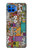 W3879 Retro Music Doodle Hülle Schutzhülle Taschen und Leder Flip für Motorola Moto G 5G Plus