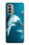 W3878 Dolphin Hülle Schutzhülle Taschen und Leder Flip für Motorola Moto G51 5G