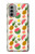 W3883 Fruit Pattern Hülle Schutzhülle Taschen und Leder Flip für Motorola Moto G51 5G