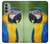 W3888 Macaw Face Bird Hülle Schutzhülle Taschen und Leder Flip für Motorola Moto G51 5G