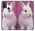 W3870 Cute Baby Bunny Hülle Schutzhülle Taschen und Leder Flip für Motorola Moto G50