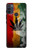 W3890 Reggae Rasta Flag Smoke Hülle Schutzhülle Taschen und Leder Flip für Motorola Moto G50