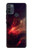 W3897 Red Nebula Space Hülle Schutzhülle Taschen und Leder Flip für Motorola Moto G50