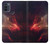 W3897 Red Nebula Space Hülle Schutzhülle Taschen und Leder Flip für Motorola Moto G50