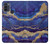 W3906 Navy Blue Purple Marble Hülle Schutzhülle Taschen und Leder Flip für Motorola Moto G50