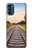 W3866 Railway Straight Train Track Hülle Schutzhülle Taschen und Leder Flip für Motorola Moto G41