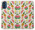 W3883 Fruit Pattern Hülle Schutzhülle Taschen und Leder Flip für Motorola Moto G41