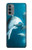 W3878 Dolphin Hülle Schutzhülle Taschen und Leder Flip für Motorola Moto G31