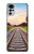 W3866 Railway Straight Train Track Hülle Schutzhülle Taschen und Leder Flip für Motorola Moto G22