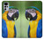 W3888 Macaw Face Bird Hülle Schutzhülle Taschen und Leder Flip für Motorola Moto G22