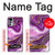 W3896 Purple Marble Gold Streaks Hülle Schutzhülle Taschen und Leder Flip für Motorola Moto G22