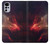 W3897 Red Nebula Space Hülle Schutzhülle Taschen und Leder Flip für Motorola Moto G22