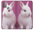 W3870 Cute Baby Bunny Hülle Schutzhülle Taschen und Leder Flip für Motorola Moto G30, G20, G10