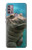 W3871 Cute Baby Hippo Hippopotamus Hülle Schutzhülle Taschen und Leder Flip für Motorola Moto G30, G20, G10