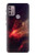 W3897 Red Nebula Space Hülle Schutzhülle Taschen und Leder Flip für Motorola Moto G30, G20, G10