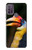 W3876 Colorful Hornbill Hülle Schutzhülle Taschen und Leder Flip für Motorola Moto G10 Power