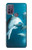 W3878 Dolphin Hülle Schutzhülle Taschen und Leder Flip für Motorola Moto G10 Power