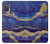 W3906 Navy Blue Purple Marble Hülle Schutzhülle Taschen und Leder Flip für Motorola Moto G10 Power