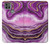 W3896 Purple Marble Gold Streaks Hülle Schutzhülle Taschen und Leder Flip für Motorola Moto G9 Power