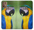 W3888 Macaw Face Bird Hülle Schutzhülle Taschen und Leder Flip für Motorola Moto G9 Plus