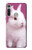 W3870 Cute Baby Bunny Hülle Schutzhülle Taschen und Leder Flip für Motorola Moto G8