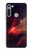 W3897 Red Nebula Space Hülle Schutzhülle Taschen und Leder Flip für Motorola Moto G8