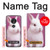 W3870 Cute Baby Bunny Hülle Schutzhülle Taschen und Leder Flip für Motorola Moto G7 Play