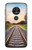 W3866 Railway Straight Train Track Hülle Schutzhülle Taschen und Leder Flip für Motorola Moto G7 Power