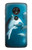 W3878 Dolphin Hülle Schutzhülle Taschen und Leder Flip für Motorola Moto G7 Power