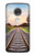W3866 Railway Straight Train Track Hülle Schutzhülle Taschen und Leder Flip für Motorola Moto G7, Moto G7 Plus