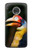 W3876 Colorful Hornbill Hülle Schutzhülle Taschen und Leder Flip für Motorola Moto G7, Moto G7 Plus