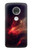 W3897 Red Nebula Space Hülle Schutzhülle Taschen und Leder Flip für Motorola Moto G7, Moto G7 Plus