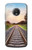 W3866 Railway Straight Train Track Hülle Schutzhülle Taschen und Leder Flip für Motorola Moto G5 Plus