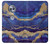 W3906 Navy Blue Purple Marble Hülle Schutzhülle Taschen und Leder Flip für Motorola Moto X4