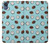 W3860 Coconut Dot Pattern Hülle Schutzhülle Taschen und Leder Flip für Motorola Moto E6, Moto E (6th Gen)