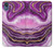 W3896 Purple Marble Gold Streaks Hülle Schutzhülle Taschen und Leder Flip für Motorola Moto E6, Moto E (6th Gen)