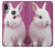 W3870 Cute Baby Bunny Hülle Schutzhülle Taschen und Leder Flip für Motorola Moto E6 Plus, Moto E6s