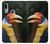 W3876 Colorful Hornbill Hülle Schutzhülle Taschen und Leder Flip für Motorola Moto E6 Plus, Moto E6s