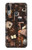 W3877 Dark Academia Hülle Schutzhülle Taschen und Leder Flip für Motorola Moto E6 Plus, Moto E6s