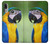 W3888 Macaw Face Bird Hülle Schutzhülle Taschen und Leder Flip für Motorola Moto E6 Plus, Moto E6s